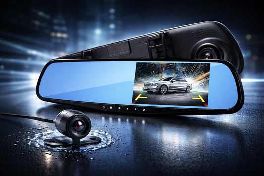 Espejo Retrovisor+Cámara Frontal y Retro